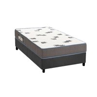Cama Box Solteiro: Colchão Espuma D33 Ortobom Light Saúde + Base CRC Suede Gray (88x188)