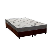 Cama Box Queen: Colchão Espuma D33 Ortobom Light Saúde + Base CRC Suede Brown (158x198)