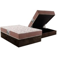 Cama Box Baú CRC Casal +Colchão Ortopédico Durabilli Herval -