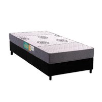 Cama Box CRC Solteiro +Colchão Espuma D45 Pérola Polar 78