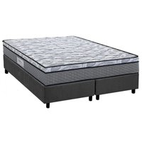 Cama Box Queen: Colchão Ortopédico Herval D60 / AG65 Perpetual + Base CRC Suede Gray (158x198)