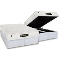 Cama Box Baú CRC King +Colchão Molas Master Pocket Satisfaction Luckspuma -