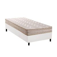 Cama Box Solteiro: Colchão Ortopédico Paropas D28 / Master AG80 Clean Double Face 17 + Base CRC Corano White (88x188)