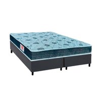 Cama Box Queen: Colchão Espuma D45 Orthoflex Comfortpedic + Base CRC Corano Gray (158x198)