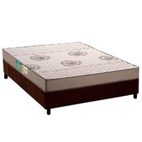 Cama Box CRC Casal +Colchão Espuma D33 Pérola Polar 138x188