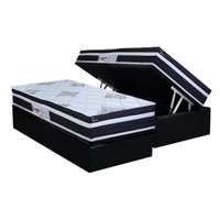Cama Box Baú CRC Solteiro +Colchão Molas Basic Paropas 88