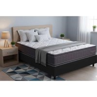 Cama Box NOVO + Colchão Molas Kappesberg Ensacadas Inverno Verão + Base CRC Courano Black