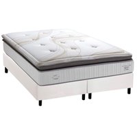 Cama Box Queen: Colchão Molas MasterPocket Ensacadas Herval C1725 + Base CRC Corano White (158x198)