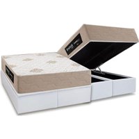 Cama Box Baú CRC Queen +Colchão Ortopédico Plus Inovaflex -