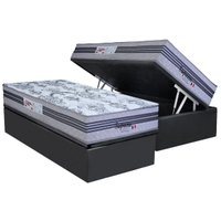 Cama Box Baú CRC Solteiro +Colchão Molas Master Pocket Supremo Paropas 88