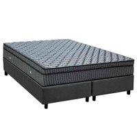 Conjunto Box King: Colchão Molas Ortobom Hotelaria SuperPocket Orthotel Luxo + Base CRC Suede Gray (193x203)