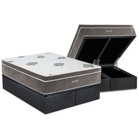 Cama Box Baú CRC Queen +Colchão Molas Ensacadas Essential Inovaflex -