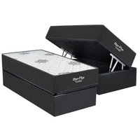 Cama Box Baú CRC Solteiro +Colchão Molas Master Pocket Star Inovaflex 88