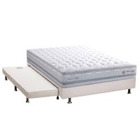 Cama Box c/Aux CRC Casal +Colchão Molas Petra Herval 138x188