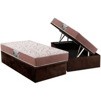 Cama Box Baú Solteiro + Colchão Espuma Herval Durabilli
