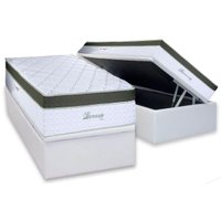 Cama Box Baú CRC Solteiro +Colchão Molas Diamante Paropas 88