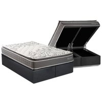 Cama Box Baú CRC Queen +Colchão Molas Ensacadas Serene Kappesberg 158