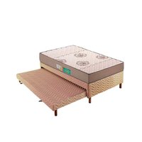 Cama Box CRC Solteiro +Colchão Espuma D33 Pérola Polar 88