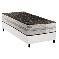 Cama Box Solteiro: Colchão Espuma D33 Paropas Pasquale Plus + Base CRC Corano White (88x188)