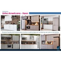 Cozinha Completa Henn 3 Peças Americana CZ122 Cinza