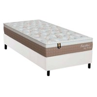 Cama Box Solteiro: Colchão Molas MasterPocket Ensacadas Orthoflex Sensitive + Base CRC Corano White (96x203)