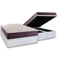 Cama Box Baú CRC Queen +Colchão Molas Inverno/Verão Kappesberg -