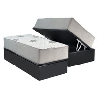 Cama Box Baú CRC Solt +Colchão Ortopédico Comfort Inovaflex -