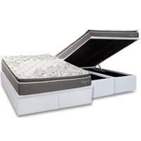 Cama Box Baú CRC Queen +Colchão Molas Serene Kappesberg 158