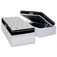 Cama Box Baú CRC Solteiro +Colchão Molas Bonnel Physical Ortobom 88