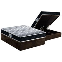 Cama Box Baú CRC Queen +Colchão D33 Ortopédico Tech1500 Probel -