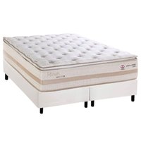Cama Box CRC Queen +Colchão Molas Real Herval 158x198