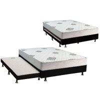 Cama Box c/Aux CRC Casal +Colchão Premium Inovaflex 138x188