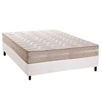 Cama Box Casal: Colchão Ortopédico Paropas D28 / Master AG80 Clean Double Face 17 + Base CRC Corano White (138x188)