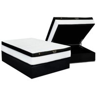 Cama Box Baú CRC Casal +Colchão Molas Master Pocket Gold Line Gel Luckspuma -