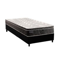 Cama Box CRC Solteiro +Colchão Molas Olímpia Paropas 88x188
