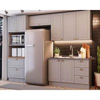 Cozinha Completa Henn 4 Peças Americana s/Pia CZ150 Cinza
