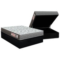 Conjunto Box Baú Casal: Colchão Espuma Orthoflex D23 ComfortPedic + Base CRC Suede Black (138x188)