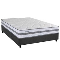 Cama Box Casal: Colchão Molas MasterPocket Ensacadas Herval Parma + Base CRC Suede Gray (138x188)