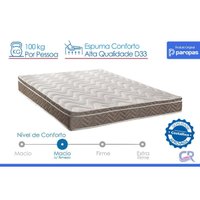 Cama Box Baú CRC Solt +Colchão D33 Ortopédico Confort Ultra Paropas -