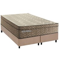 Cama Box Queen: Colchão Molas MasterPocket Ensacadas Paropas Safira Uniface + Base CRC Suede Clean (158x198)