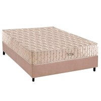 Cama Box Casal: Colchão Molas Ensacadas D Angelis Anjos AnjosHotel + Base CRC Suede Clean (138x188)