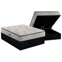 Cama Box Baú CRC Queen +Colchão D33 Espuma Orthosono Anjos -
