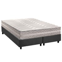 Conjunto Box Queen: Colchão Anatômico Paropas D28 / Master Prata Double Face 25 + Base CRC Suede Gray (158x198)