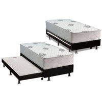 Cama Box c/Aux CRC Solteiro +Colchão Premium Inovaflex 88