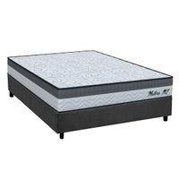 Conjunto Box Viúva: Colchão Espuma Orthoflex D33 Matera ML+Base CRC Suede Gray-128x188