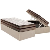 Cama Box Baú CRC Solt +Colchão Anatômico Ortopédico GoldPlus Paropas -