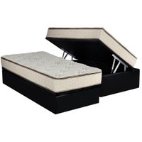 Cama Box Baú CRC Solt +Colchão Molas Bonnel Montreal Luckspuma -
