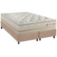 Cama Box CRC Queen +Colchão Molas C1626 Herval 158x198