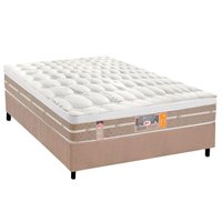 Cama Box CRC Casal +Colchão Molas Silver Star Castor 138x188