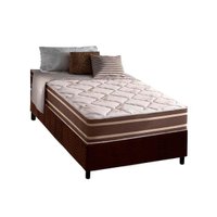 Cama Box Solteiro: Colchão Molas Ensacadas D Angelis Anjos Duo Sono+ Base CRC Suede Brown (88x188)